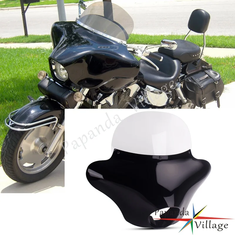 Motorcycle Headlight Fairing Cowl Outer Batwing Fairing & 10" Air Flow Screen for Harley Touring Electra Glide Softail Slim Bob
Motorcycle Headlight Fairing Cowl Outer Batwing Fairing & 10" Air Flow Screen for Harley Touring Electra Glide Softail Slim Bob