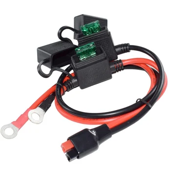Dual Positive/Negative ATC Style Fuse Holder, with Ring Terminals, with Anderson Powerpole Connectors, Wire 10 Gauge 2 ft.
Dual Positive/Negative ATC Style Fuse Holder, with Ring Terminals, with Anderson Powerpole Connectors, Wire 10 Gauge 2 ft.