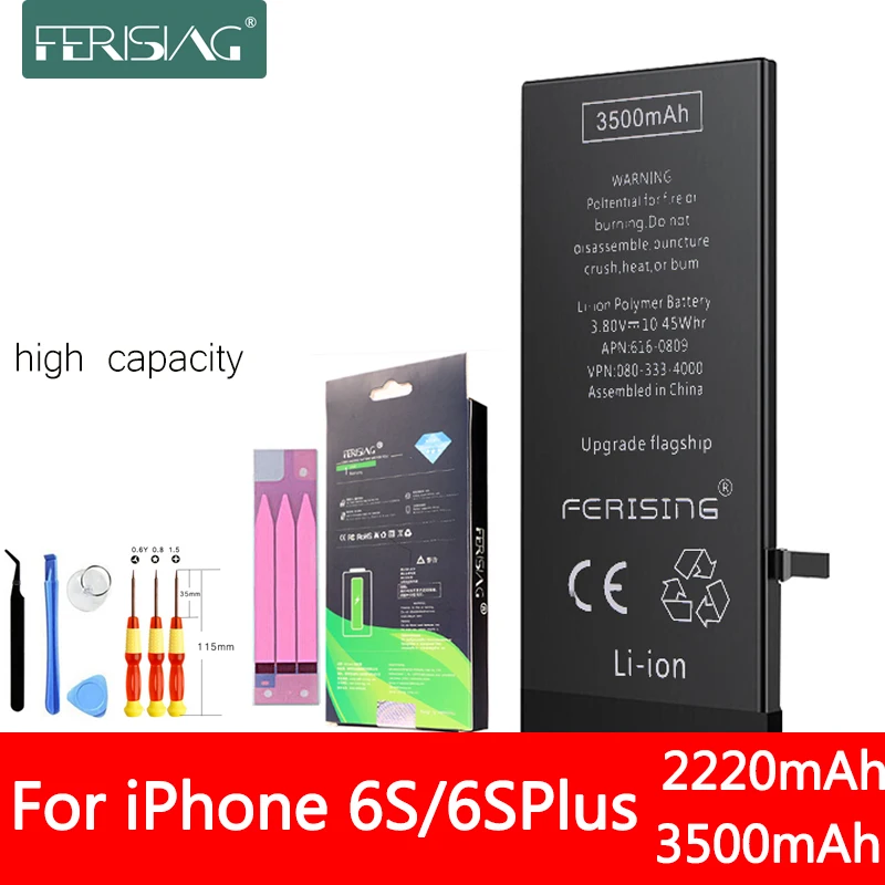 2200 mah/3500 mah аккумулятор высокой емкости для Apple iPhone 6s Plus 4 4G телефон литий