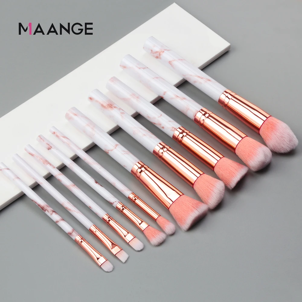 MAANGE 10 Pcs Makeup Brushes Set Cosmetic Tools Powder Foundation Eyeshadow Blending Lip Blush Makeup Kit Pro Marble Brushes Set
MAANGE 10 Pcs Makeup Brushes Set Cosmetic Tools Powder Foundation Eyeshadow Blending Lip Blush Makeup Kit Pro Marble Brushes Set