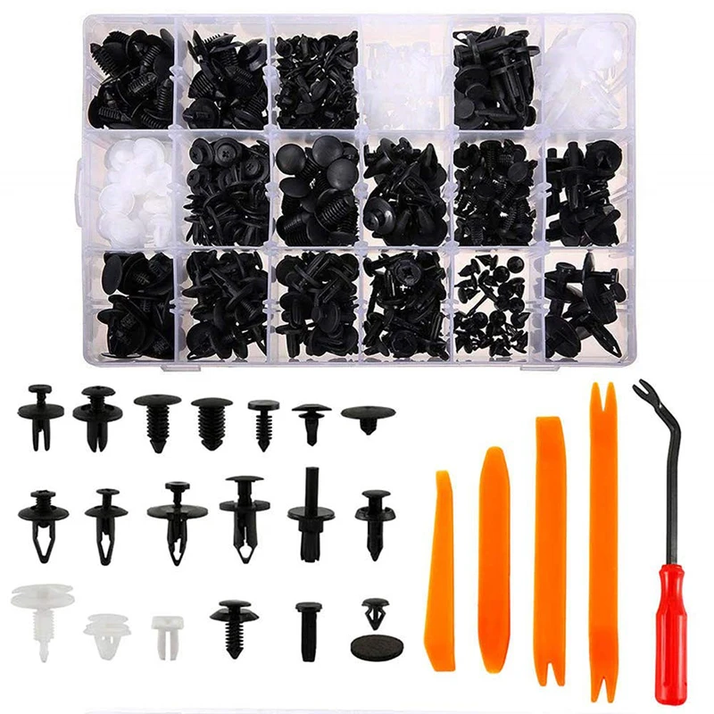 435Pcs Fastener Clips Mixed Car Fasteners Door Trim Panel Auto Bumper Rivet Retainer Push Engine Cover Fender with Box
435Pcs Fastener Clips Mixed Car Fasteners Door Trim Panel Auto Bumper Rivet Retainer Push Engine Cover Fender with Box