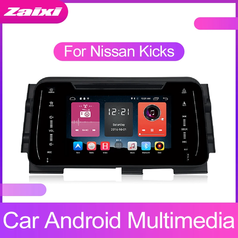 Автомобильный мультимедийный плеер ZaiXi 2 DIN сенсорный экран Android для Nissan Kicks 2014 ~ 2019