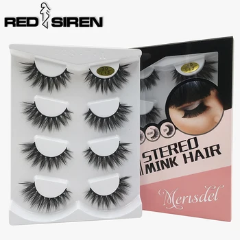 RED SIREN 4 Pairs Mink Eyelashes Natural false eyelashes fake lashes long makeup 3d mink lashes eyelash extension Wholesale
RED SIREN 4 Pairs Mink Eyelashes Natural false eyelashes fake lashes long makeup 3d mink lashes eyelash extension Wholesale
