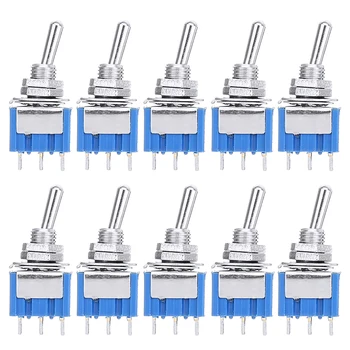 10PCS Miniature Toggle Switch AC 125V/3A Blue SPDT Latching On/On 2 Positions 3 Pin Toggle Switches for Motor
10PCS Miniature Toggle Switch AC 125V/3A Blue SPDT Latching On/On 2 Positions 3 Pin Toggle Switches for Motor