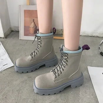 Lucyever Women Vintage Square Toe Platform Ankle Boots Thick Sole Autumn Winter Shoes Woman Gray PU Leather Military Botas Mujer
Lucyever Women Vintage Square Toe Platform Ankle Boots Thick Sole Autumn Winter Shoes Woman Gray PU Leather Military Botas Mujer