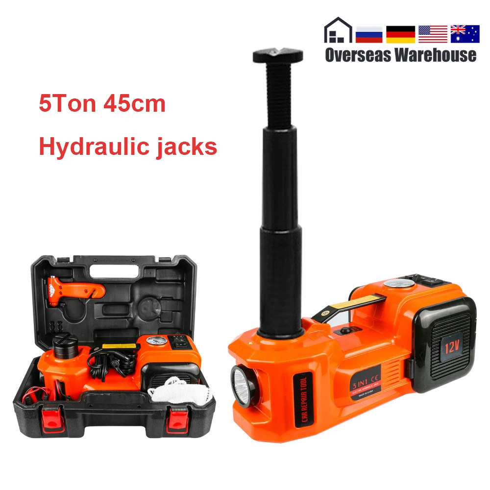 5T 45cm Car Jack Electric Hydraulic Jack Protable Tire Lifting Car Repair mechanical Tools Inflator Flashlight Safe Hammer
5T 45cm Car Jack Electric Hydraulic Jack Protable Tire Lifting Car Repair mechanical Tools Inflator Flashlight Safe Hammer