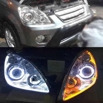 Car accessories Car modification Headlight assembly Retrofit DRL Turn Light Halo Lens for Honda CRV 2005-2006
Car accessories Car modification Headlight assembly Retrofit DRL Turn Light Halo Lens for Honda CRV 2005-2006