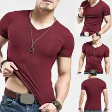 Men T-Shirts Plus Size Summer Basic Top Solid Color Short Sleeve V Neck Slim Men T-Shirt Solid Color All-match T-Shirts Men
Men T-Shirts Plus Size Summer Basic Top Solid Color Short Sleeve V Neck Slim Men T-Shirt Solid Color All-match T-Shirts Men