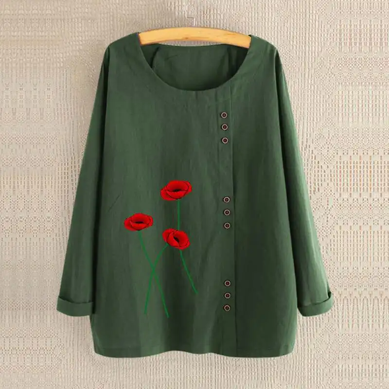 Plus Size Tunic Women's Printed Blouse 2020 Spring Elegant Floral Blusas Long Sleeve Shirts Female Casual Button Work Blusas 5XL
Plus Size Tunic Women's Printed Blouse 2020 Spring Elegant Floral Blusas Long Sleeve Shirts Female Casual Button Work Blusas 5XL