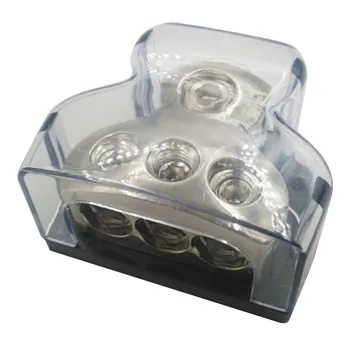 3-Way Power /Ground Wire Distribution Y-Block, 0-Gauge*1 Inputs 4-Gauge*3 Outputs
3-Way Power /Ground Wire Distribution Y-Block, 0-Gauge*1 Inputs 4-Gauge*3 Outputs