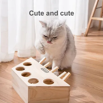 Solid Wood Cat Interactive Toy Chase Mouse Maze Pet Hit Hamster Mouse Hole Catch Bite Catnip Funny Toy
Solid Wood Cat Interactive Toy Chase Mouse Maze Pet Hit Hamster Mouse Hole Catch Bite Catnip Funny Toy