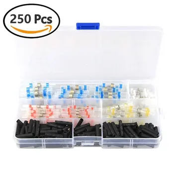 250Pcs Mixed Heat Shrink Sordering Terminals Waterproof Solder Sleeve Tube Electrical Wire Insulated Butt Connectors Kit
250Pcs Mixed Heat Shrink Sordering Terminals Waterproof Solder Sleeve Tube Electrical Wire Insulated Butt Connectors Kit