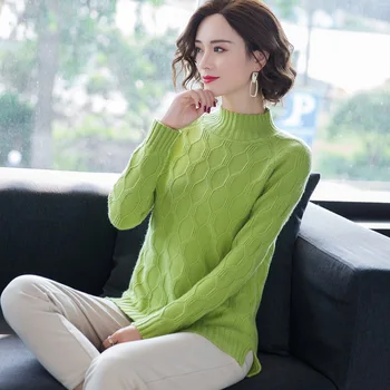 Loose-Fit Mock-Neck Sweater Women's Pullover Linen Flower Color Short Fall and Winter Clothes New Style Laziness-Style Thick Kni
Loose-Fit Mock-Neck Sweater Women's Pullover Linen Flower Color Short Fall and Winter Clothes New Style Laziness-Style Thick Kni