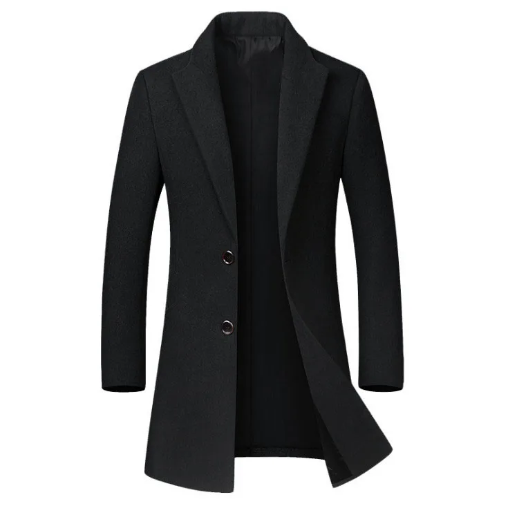 Winter Wool Jacket Men's High-quality Wool Coat casual Slim collar wool coat Men's long cotton collar trench coat
Winter Wool Jacket Men's High-quality Wool Coat casual Slim collar wool coat Men's long cotton collar trench coat