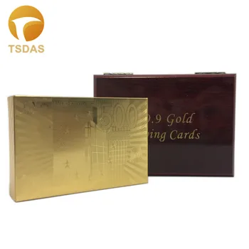 Gold Plated Playing Cards (With Wooden Box) Include 52pcs Cards & 2 Jokers, Gold Cards 24k Gold Plated as Christmas Gift
Gold Plated Playing Cards (With Wooden Box) Include 52pcs Cards & 2 Jokers, Gold Cards 24k Gold Plated as Christmas Gift