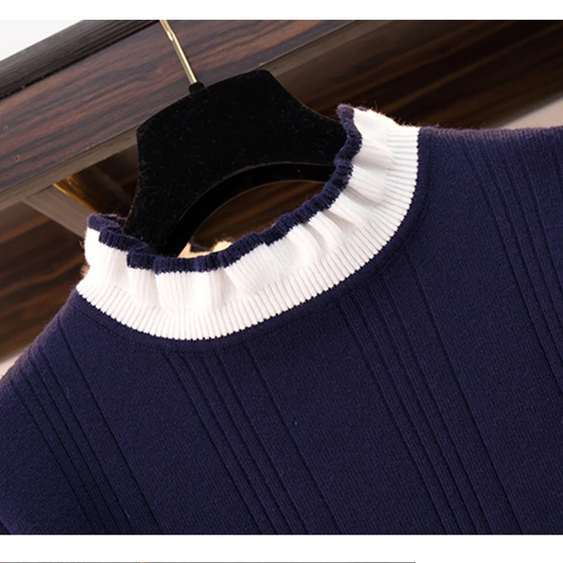 Комплект из двух предметов твидовый вязаный пуловер с расклешенными рукавами и