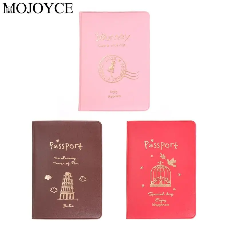 

Simple Travel ID Card Holder Skin PU Leather Passport Cover Case For Protecting Card Holder Passport Cover Case Protect