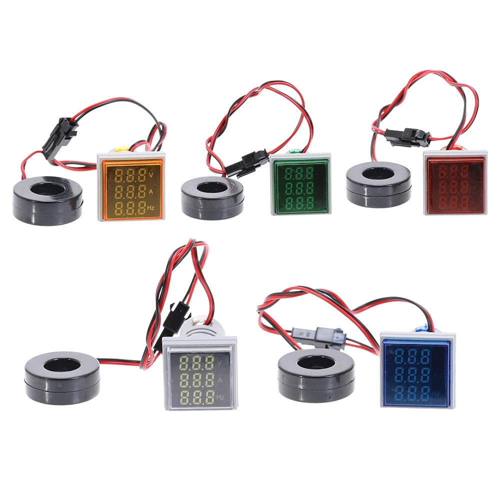 Mini Digital Voltmeter Ammeter 22mm Square AC 50-500V 0-100A 0-99Hz Amp Volt Hertz Voltage Tester Meter LED Pilot Lamp Light
Mini Digital Voltmeter Ammeter 22mm Square AC 50-500V 0-100A 0-99Hz Amp Volt Hertz Voltage Tester Meter LED Pilot Lamp Light