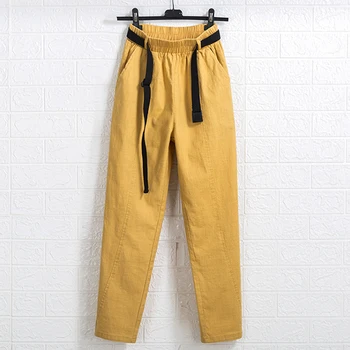 2020 loose spring summer trousers casual belt pants Casual Harem Pants Korean Elastic Waist Triangle Buckle Cargo Pants Women
2020 loose spring summer trousers casual belt pants Casual Harem Pants Korean Elastic Waist Triangle Buckle Cargo Pants Women