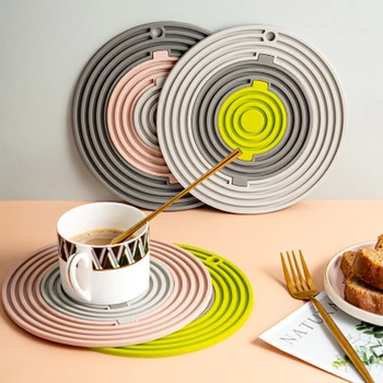 3 In 1 Round Silicone Mats Heat-resistant Pot Holders Placemat for Dining Table Cups Coaster Desktop Decoration Accessories
3 In 1 Round Silicone Mats Heat-resistant Pot Holders Placemat for Dining Table Cups Coaster Desktop Decoration Accessories