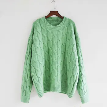 Winter Casual Women Sweaters Oneck Loose Oversized Twisted Pullover And Jumpers Winter Warm Pullovers Christmas Sweater
Winter Casual Women Sweaters Oneck Loose Oversized Twisted Pullover And Jumpers Winter Warm Pullovers Christmas Sweater