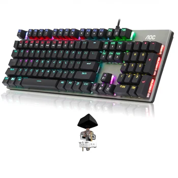 104 Keys Ergonomic Gaming Mechanical Switch Metal Wear Resistance Wired Keyboard RGB Backlight Suspension Keycaps Anti Ghosting
104 Keys Ergonomic Gaming Mechanical Switch Metal Wear Resistance Wired Keyboard RGB Backlight Suspension Keycaps Anti Ghosting