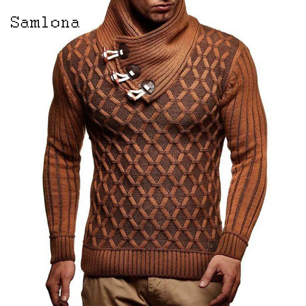 Trendy 2020 Knitting Sweater Men Autumn New Leisure Casual Plaid Turtleneck Sweater Irregular Pullovers Male Winter Warm Clothes
Trendy 2020 Knitting Sweater Men Autumn New Leisure Casual Plaid Turtleneck Sweater Irregular Pullovers Male Winter Warm Clothes