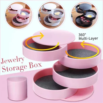 4 Layers Jewelry Storage Box 360 Degrees Rotary Holder Jewelry Organizer for Earrings Rubber Band Bracelet Small Items Organizer
4 Layers Jewelry Storage Box 360 Degrees Rotary Holder Jewelry Organizer for Earrings Rubber Band Bracelet Small Items Organizer