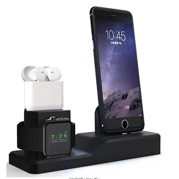 3 in 1 Charging Dock Holder For Iphone X XS Iphone 8 Iphone 7 Iphone 6 Silicone charger stand Dock Station Apple watch Airpods 
3 in 1 Charging Dock Holder For Iphone X XS Iphone 8 Iphone 7 Iphone 6 Silicone charger stand Dock Station Apple watch Airpods