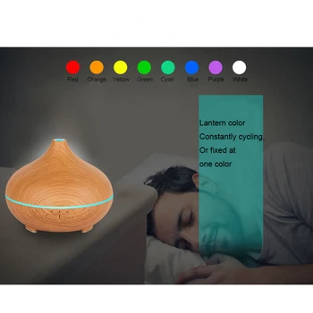 Ultrasonic Air Humidifier 300ml Aroma Essential Oil Diffuser with Wood Grain 7 Color Changing LED Lights for Office Home EU Plug
Ultrasonic Air Humidifier 300ml Aroma Essential Oil Diffuser with Wood Grain 7 Color Changing LED Lights for Office Home EU Plug