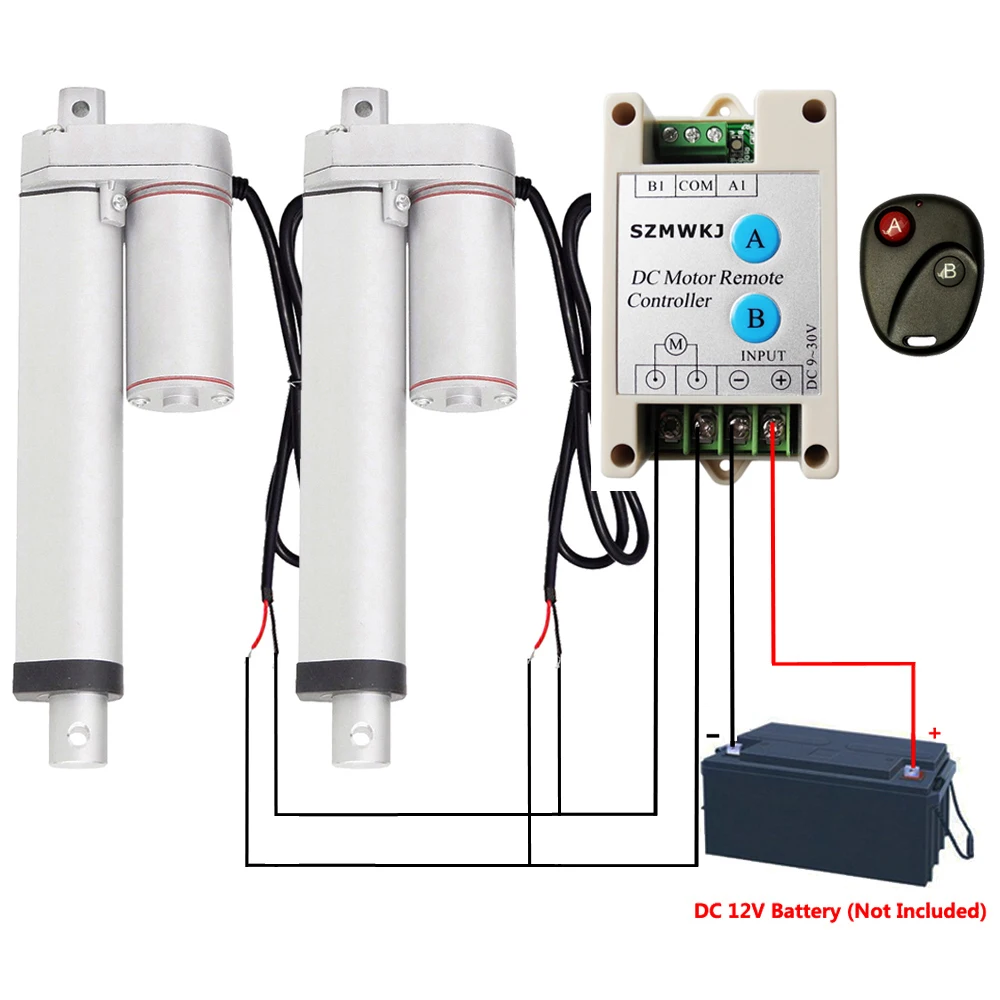 Set of 2 12V 200mm 8" Stroke Linear Actuator 1500N/150KG/330lbs Motor With Positive Inversion Controller for Nursing Bed Lifting
Set of 2 12V 200mm 8" Stroke Linear Actuator 1500N/150KG/330lbs Motor With Positive Inversion Controller for Nursing Bed Lifting
