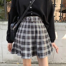 Female High Waist A-line Short Skirt Ins Gothic Streetwear Slim Winter Autumn Women Harajuku Plaid Pleated Fashion Mini Skirts
Female High Waist A-line Short Skirt Ins Gothic Streetwear Slim Winter Autumn Women Harajuku Plaid Pleated Fashion Mini Skirts