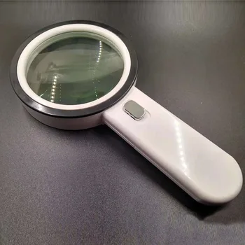 Double Optical Glass Lens Lighted Handheld Newspaper Reading Magnifier Magnifying Glass with Lamp Led Magnification10x Loupes
Double Optical Glass Lens Lighted Handheld Newspaper Reading Magnifier Magnifying Glass with Lamp Led Magnification10x Loupes