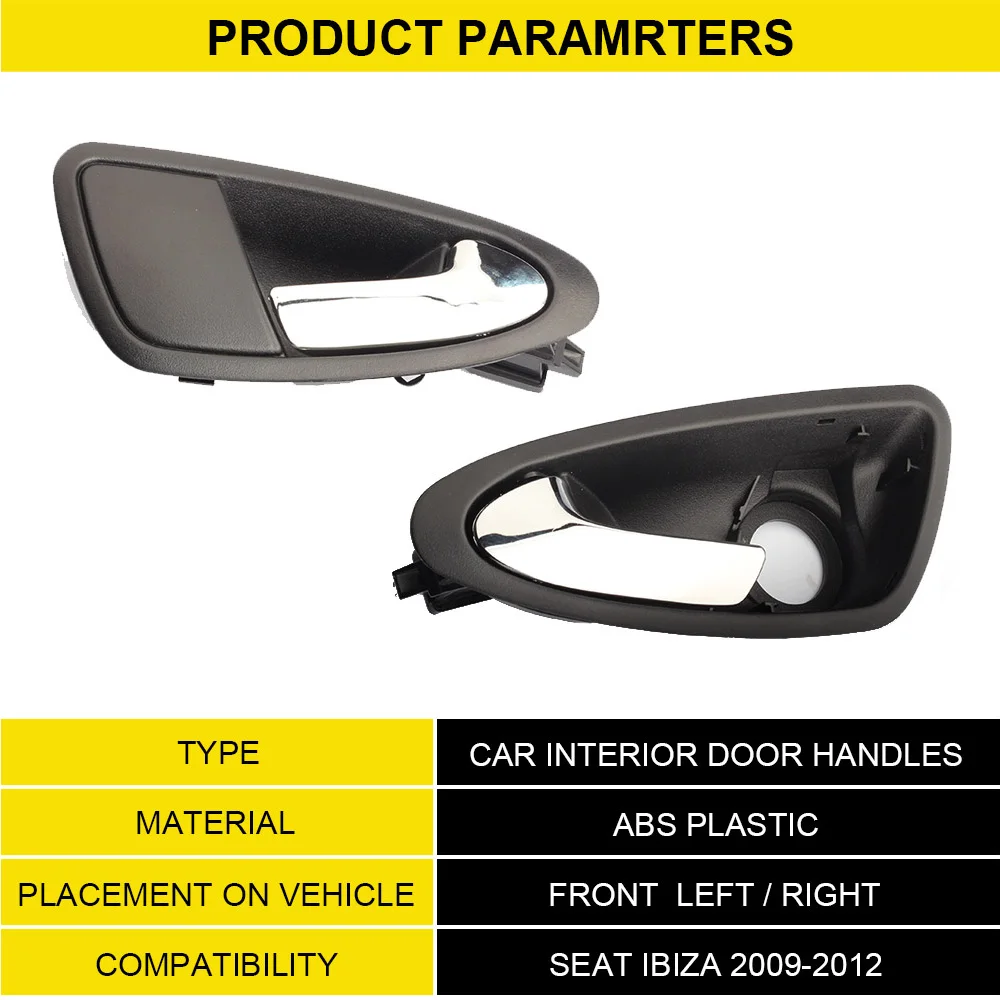 ZEALfix Manija de puerta interior delantera izquierda 6J1837113A Ibiza