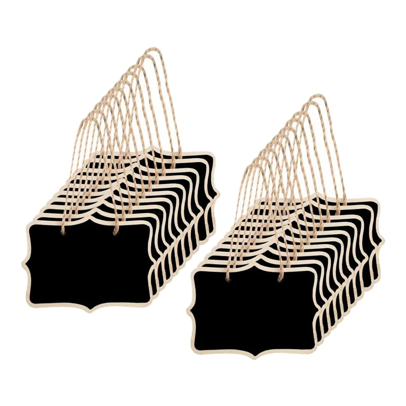 20Pcs Mini Chalkboards Signs 3.2 x 2.4 Inch Hanging Blackboard Rectangle Message Board Double Sided for Weddings, Kids Crafts, G
20Pcs Mini Chalkboards Signs 3.2 x 2.4 Inch Hanging Blackboard Rectangle Message Board Double Sided for Weddings, Kids Crafts, G