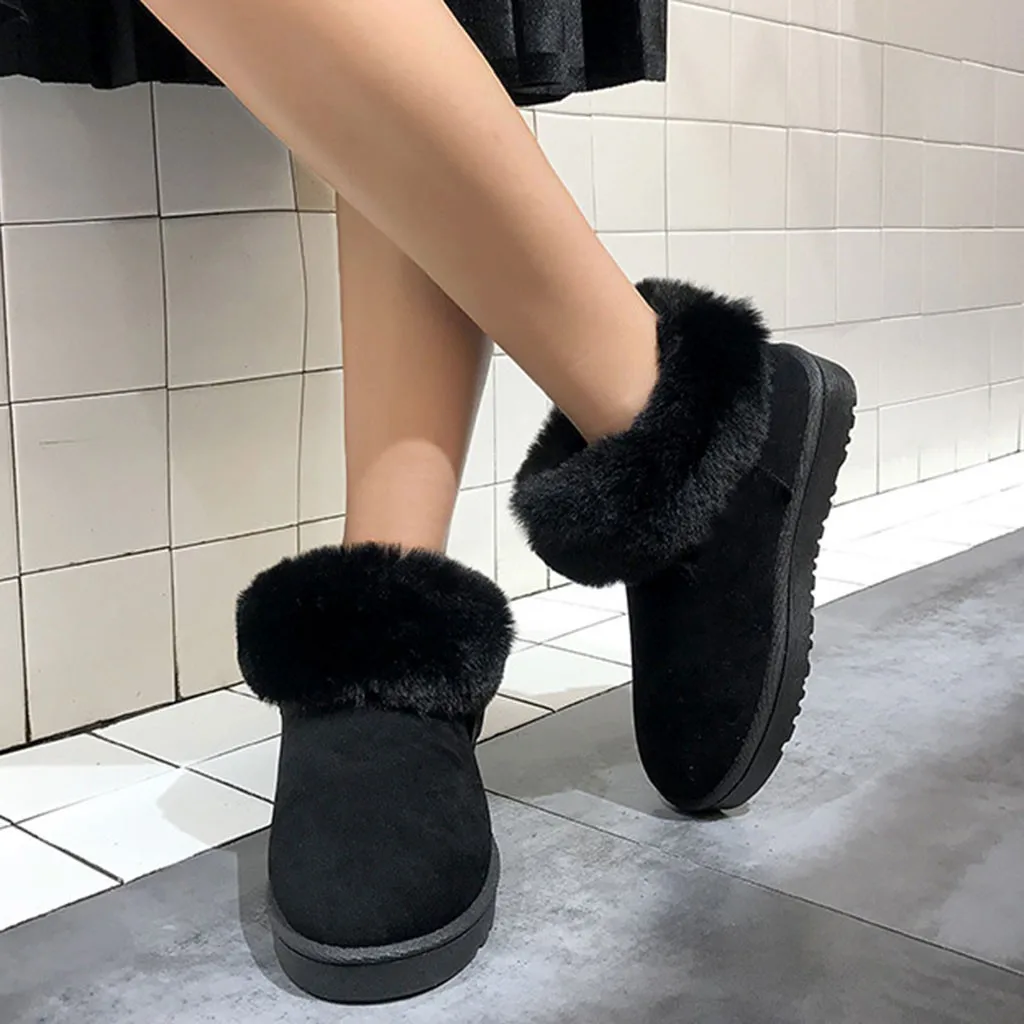 Plush Insole Snow Boots for Women Round Warm Slip On Snow Boots Ladies Turn Over Edge Winter Shoes woman Suede Short Booties
Plush Insole Snow Boots for Women Round Warm Slip On Snow Boots Ladies Turn Over Edge Winter Shoes woman Suede Short Booties