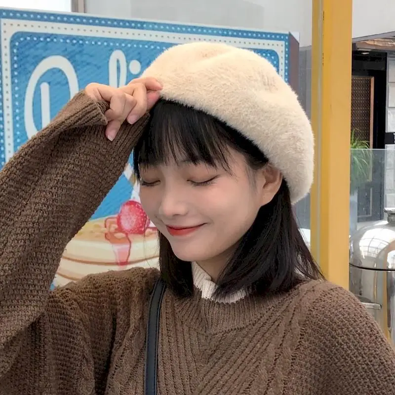 Female beret female autumn and winter Korean version Japanese wild casual Plush hat British retro winter cute kawaii autumn
Female beret female autumn and winter Korean version Japanese wild casual Plush hat British retro winter cute kawaii autumn