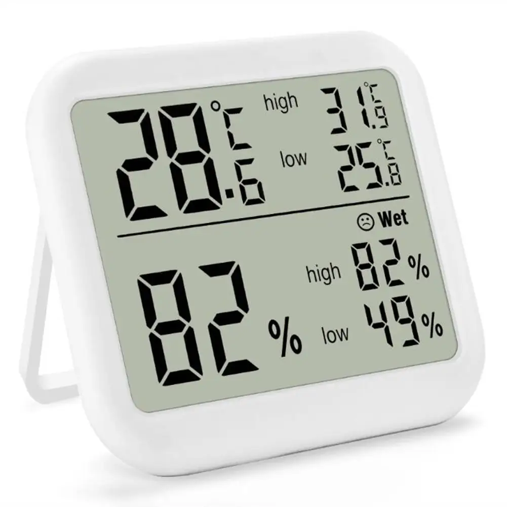 Home LCD Digital Display Temperature Humidity Meter Multifunction Electronic Hygrometer Thermometer Weather Station With Clock
Home LCD Digital Display Temperature Humidity Meter Multifunction Electronic Hygrometer Thermometer Weather Station With Clock