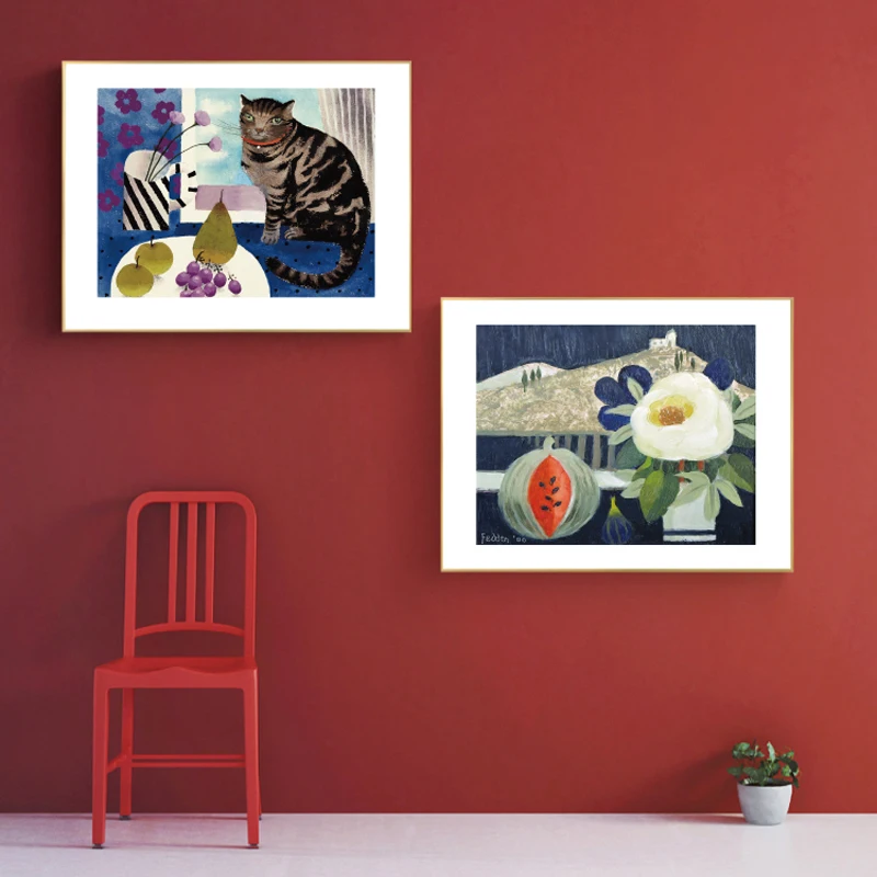 Micro Spray Painting Cat Fruit Flowers Nordic Art Posters And Prints Home Decor Wall Pictures Canvas Painting For Kitchen Room
Micro Spray Painting Cat Fruit Flowers Nordic Art Posters And Prints Home Decor Wall Pictures Canvas Painting For Kitchen Room