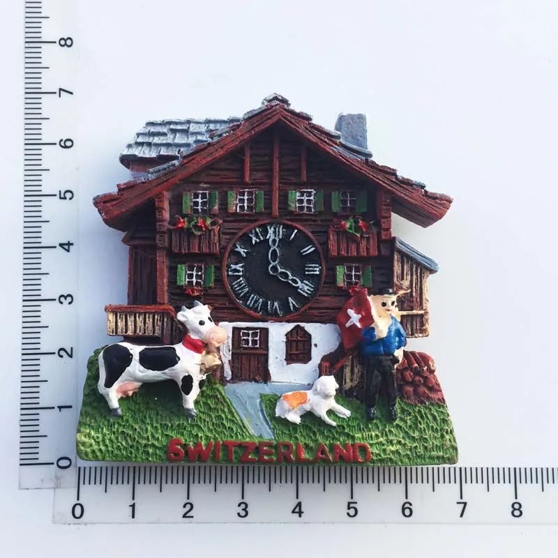 Switzerland Creative Travel Souvenirs Painted Three-dimensional Crafts Clock Magnetic Fridge Magnet
Switzerland Creative Travel Souvenirs Painted Three-dimensional Crafts Clock Magnetic Fridge Magnet