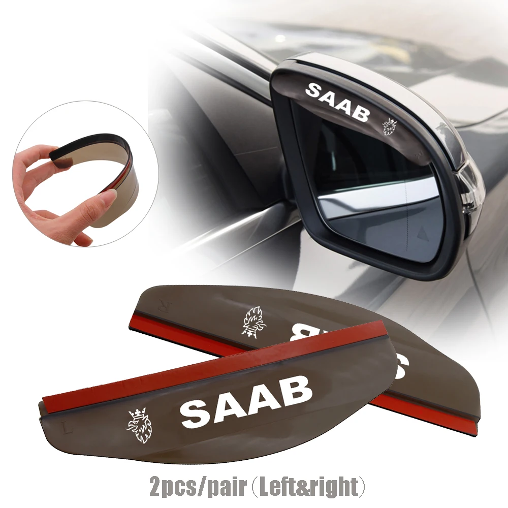 1 pair Black Car Rearview Mirror Rainproof Eyebrow Cover flexible PVC rain blade rain cover for SAAB Wagon Convertible 9-5 Etc. 
1 pair Black Car Rearview Mirror Rainproof Eyebrow Cover flexible PVC rain blade rain cover for SAAB Wagon Convertible 9-5 Etc.