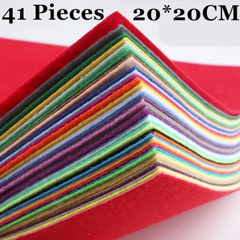 41pcs 20*20CM DIY Colorful Fabric Cloth 1MM Thick Polyester Flowers Felts For Home Sewing Wedding Decor Crafts Needlework Supply
41pcs 20*20CM DIY Colorful Fabric Cloth 1MM Thick Polyester Flowers Felts For Home Sewing Wedding Decor Crafts Needlework Supply