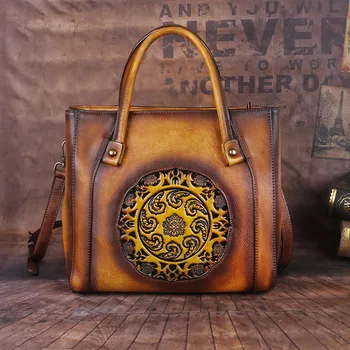 Vintage Genuine Leather Women Bucket Bag Chinese Painting Vegetable Leather Cowhide Female Handbag Luxury Designer Bag 2021 New
Vintage Genuine Leather Women Bucket Bag Chinese Painting Vegetable Leather Cowhide Female Handbag Luxury Designer Bag 2021 New