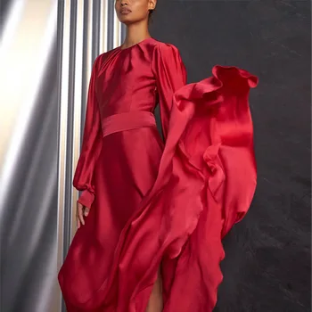 Vintage Luxury Maxi Dress Spring Summer Long A-Line Lantern Long Sleeve Elegant Silk Satin Dress Women Sexy Backless Vestidos 
Vintage Luxury Maxi Dress Spring Summer Long A-Line Lantern Long Sleeve Elegant Silk Satin Dress Women Sexy Backless Vestidos