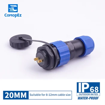 Waterproof Connector SP20 Type IP68 Cable Connector Plug & Socket Male And Female 2/3/4/5/7/9/10/12/14 Pin SD20 20mm Straight
Waterproof Connector SP20 Type IP68 Cable Connector Plug & Socket Male And Female 2/3/4/5/7/9/10/12/14 Pin SD20 20mm Straight