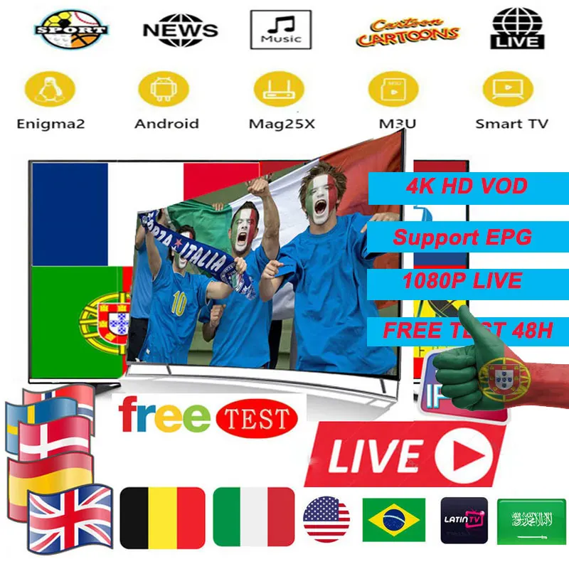 European tv for android box IPTV |pc|enigma2|phone|STB|set top box|smart tv|m3u support France,Spain.
European tv for android box IPTV |pc|enigma2|phone|STB|set top box|smart tv|m3u support France,Spain.