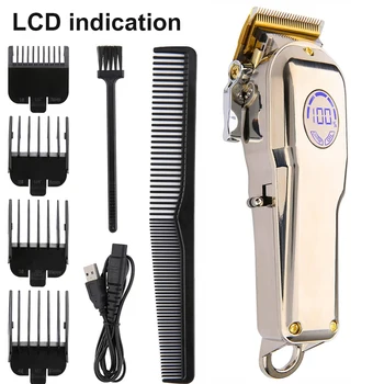 Hair clipper professional Cordless Barber shop haircut beard electric cutter hair cutting machine for men Hair trimmer tondeuse 
Hair clipper professional Cordless Barber shop haircut beard electric cutter hair cutting machine for men Hair trimmer tondeuse