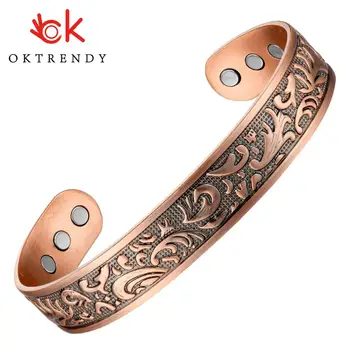 Magnetic Copper Bracelet Men Wide Health Energy Magnet Health Bracelets Carving Adjustable Cuff Copper Bangles for Women
Magnetic Copper Bracelet Men Wide Health Energy Magnet Health Bracelets Carving Adjustable Cuff Copper Bangles for Women