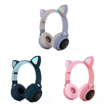 New Arrival LED Cat Ear Noise Cancelling Headphones Bluetooth 5.0 Young People Kids Headset Support TF Card 3.5mm Plug With Mic
New Arrival LED Cat Ear Noise Cancelling Headphones Bluetooth 5.0 Young People Kids Headset Support TF Card 3.5mm Plug With Mic