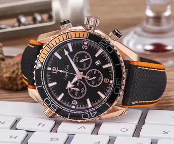 Classic New 007 Men Watch Ceramic Rose Gold Stainless Steel Orange Black Red Orange Chronograph Sapphire Stopwatch Limited
Classic New 007 Men Watch Ceramic Rose Gold Stainless Steel Orange Black Red Orange Chronograph Sapphire Stopwatch Limited